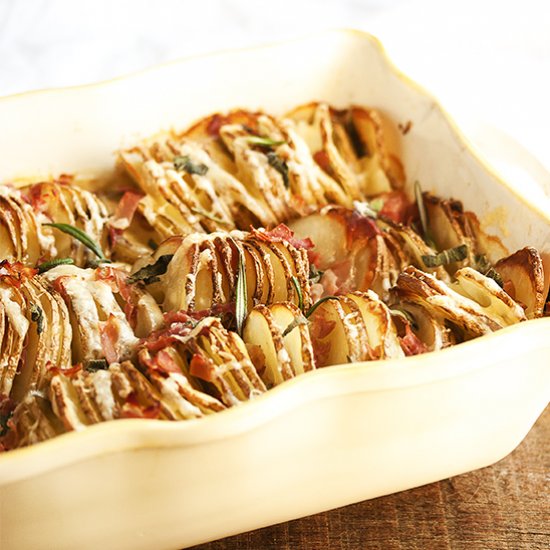 Hasselback Potato Gratin