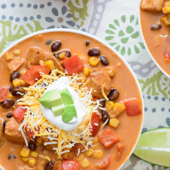 Baja Chicken Enchilada Soup