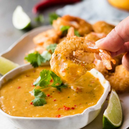 Coconut Prawn with Thai Mango Sauce