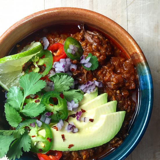 Slow Cooker Short Rib Chili