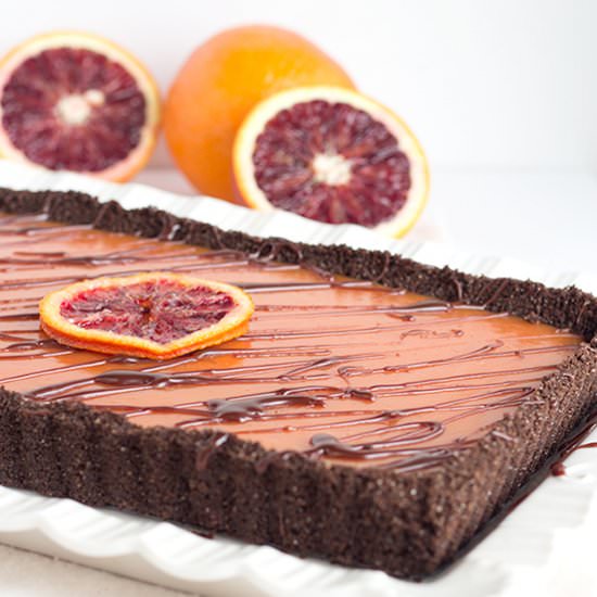 Chocolate Blood Orange Tart