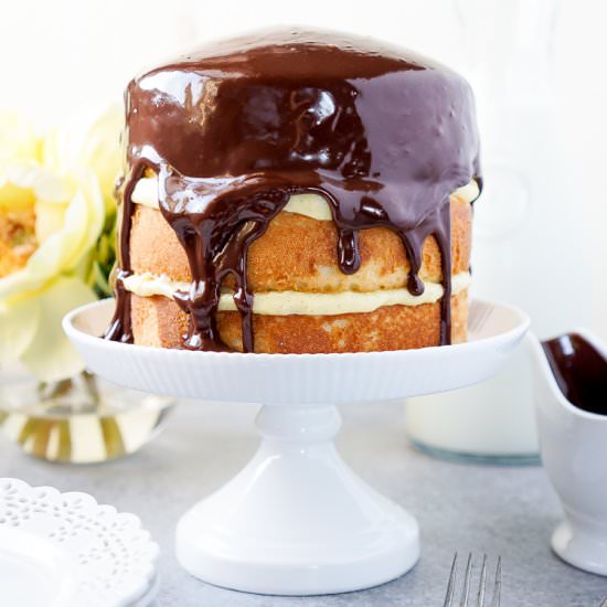 Triple Layer Boston Cream Pie