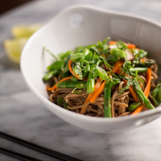 Sesame Soba Noodles with Mushrooms