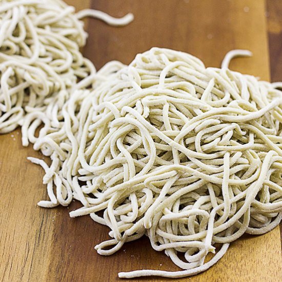 Homemade Eggless Yellow Noodles