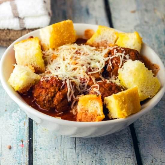 Ravioli and Meatball Soup