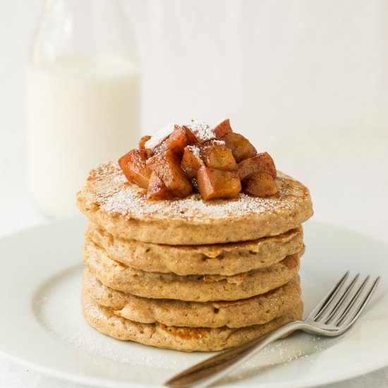 Apple Pie Pancakes {whole wheat}