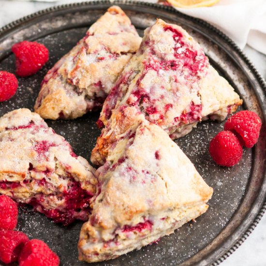 Lemon Raspberry Scones