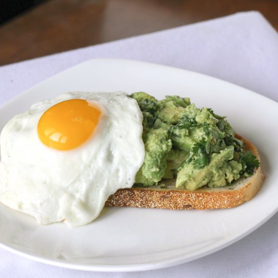 Smashed Avocado Dippy Egg Toast