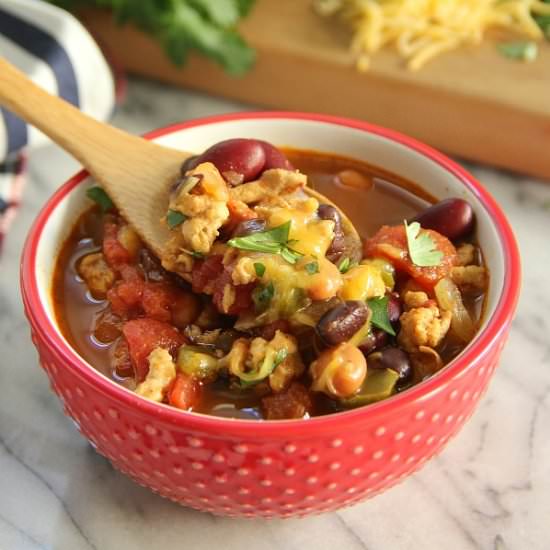 Three Bean Turkey Chili