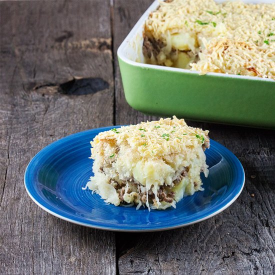 Sauerkraut Mashed Potato Casserole