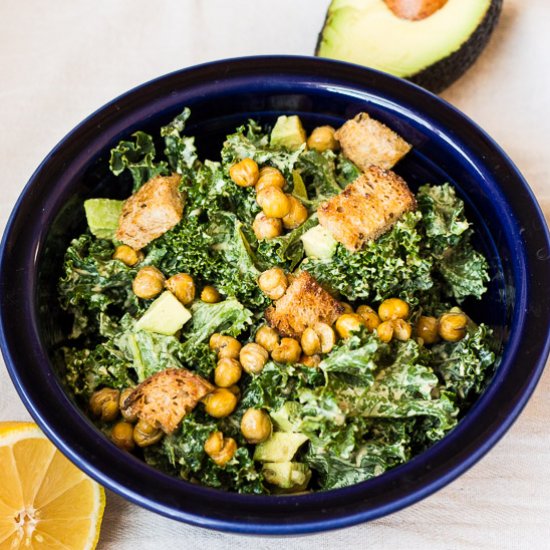 20-Minute Kale Caesar Salad