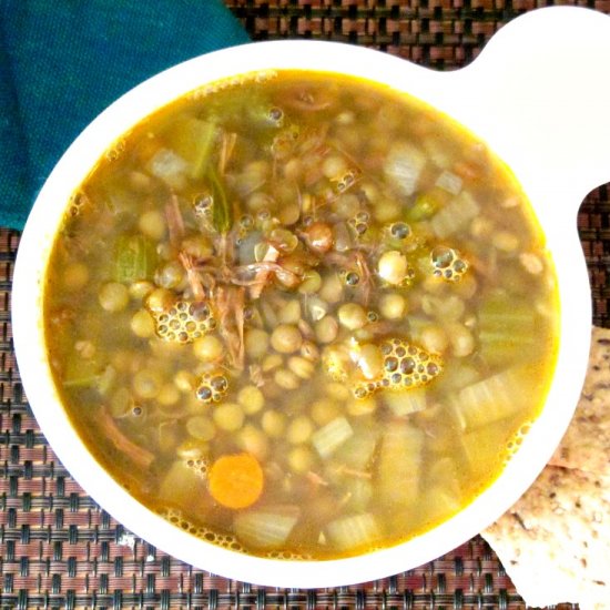 Lentil Soup with Pulled Pork