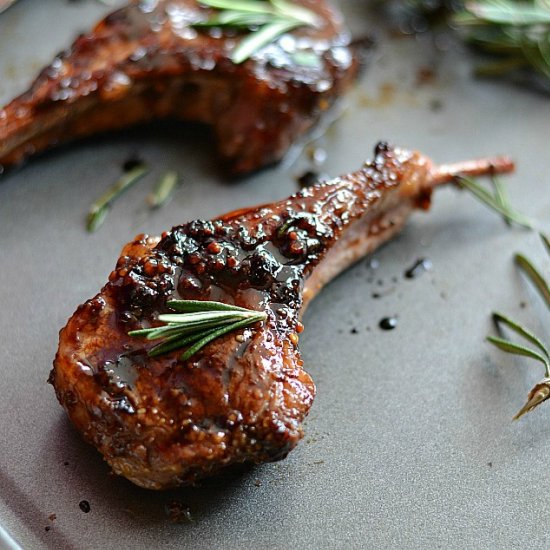 Honey Balsamic Lamb Chops for Two