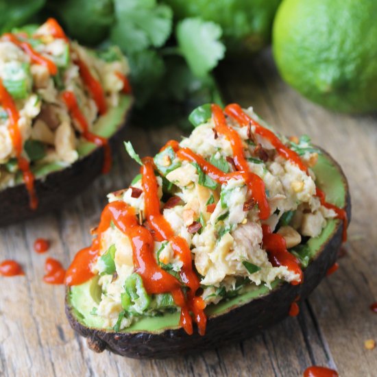 Healthy Thai Tuna Stuffed Avocado