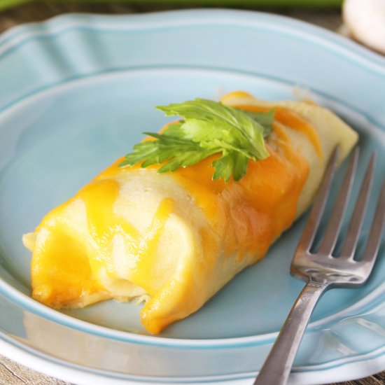 Savory Cheesey Chicken Crepes