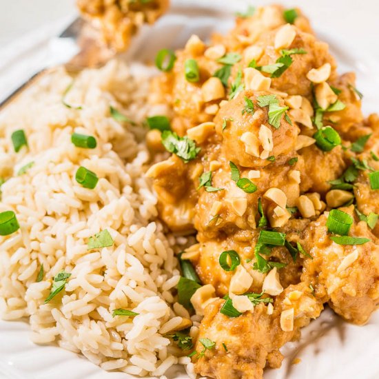 Slow Cooker Thai Peanut Chicken