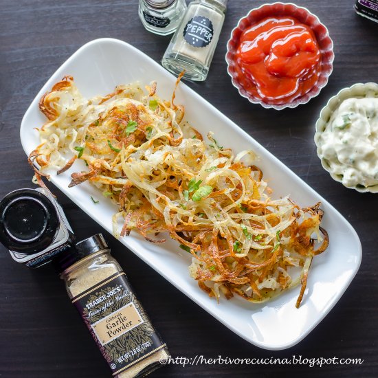 Baked Hash Browns with Garlic Aioli