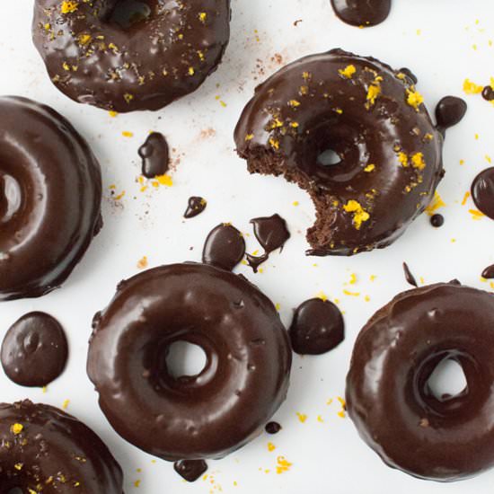 Baked Chocolate Orange Doughnuts