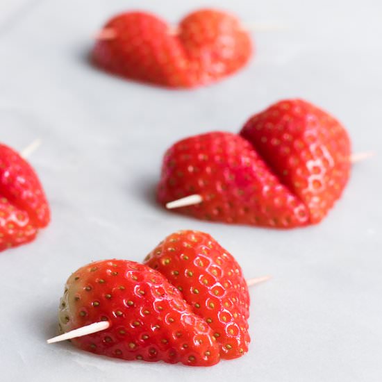 Raw Chocolate Strawberry Hearts