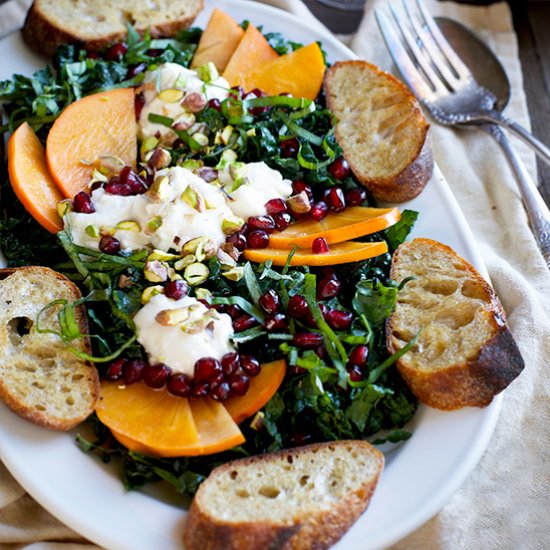 Kale Persimmon Salad