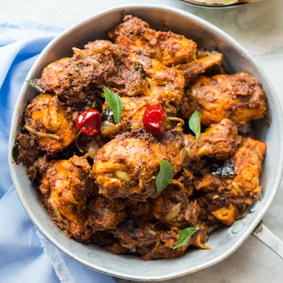 Spicy Chettinad Pepper Chicken Fry