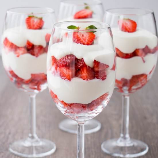 Strawberry White Chocolate Mousse