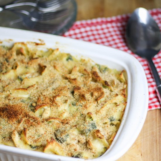 Cheesy Chicken Broccoli Noodle Bake