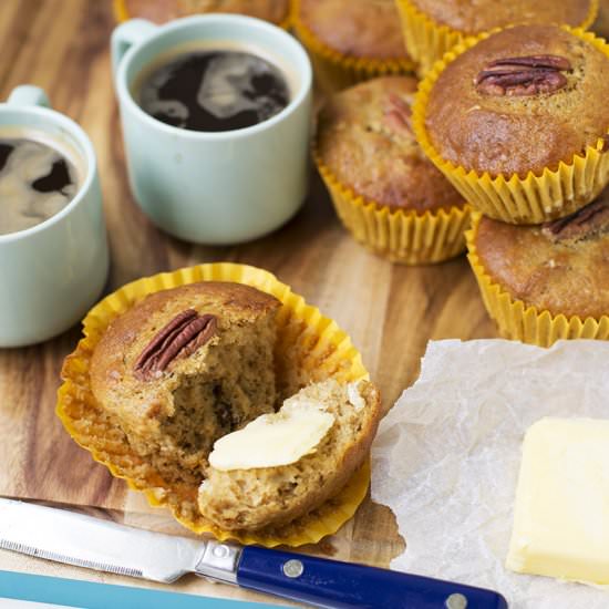 Maple Pecan Oat Muffins