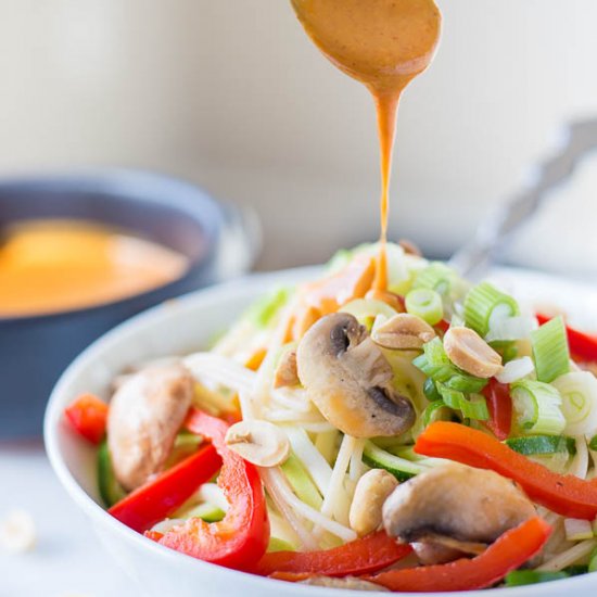 Thai Zucchini Noodle Bowls