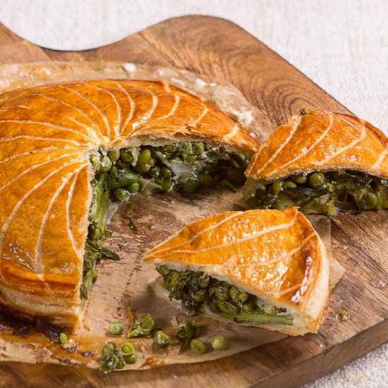 Spring vegetable pie