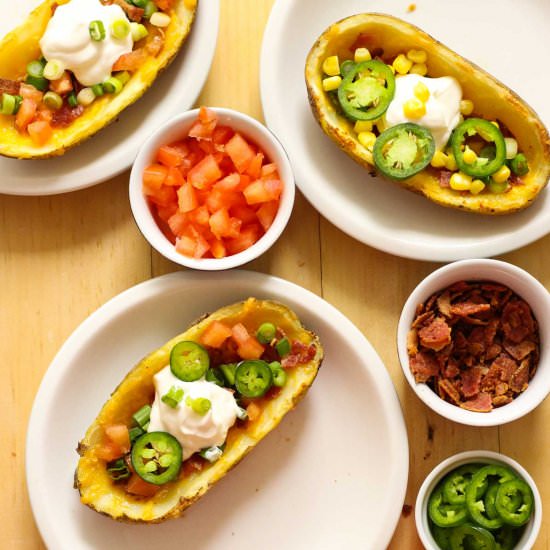 DIY Loaded Potato Skins Bar