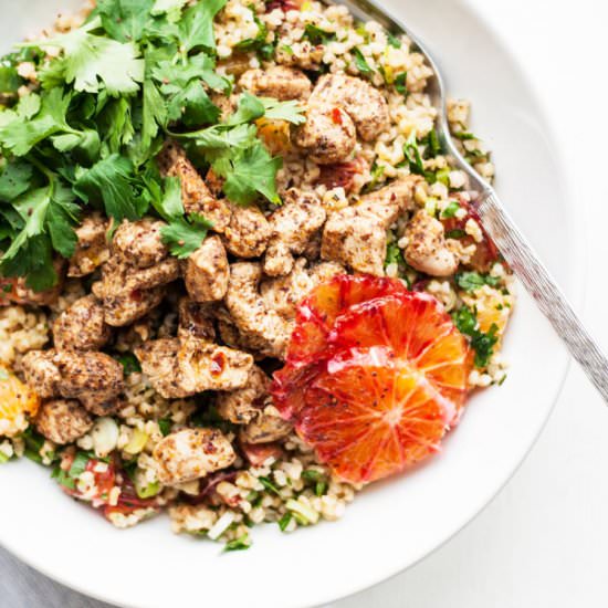 Blood Orange Chicken Tabbouleh