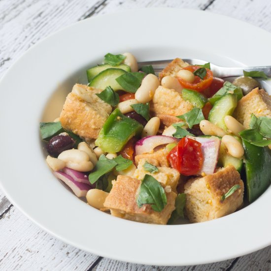 White Bean & Tomato Bread Salad