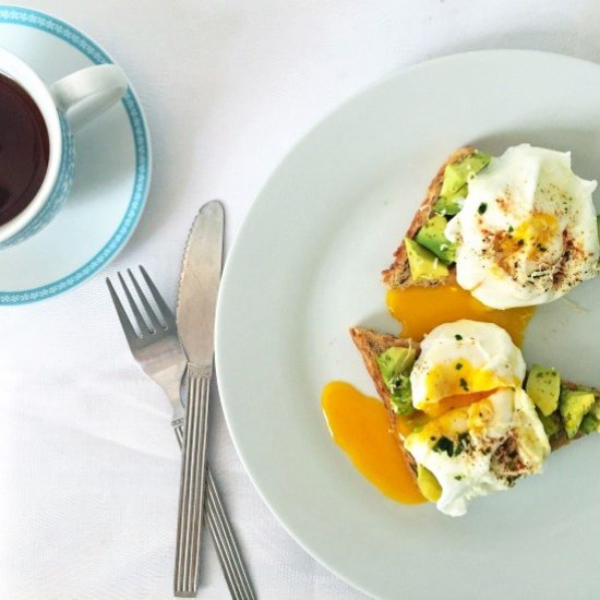 Poached Eggs and Avocado on Toast