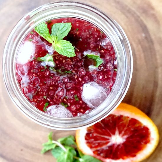 Blood Orange Agua Fresca with Chia