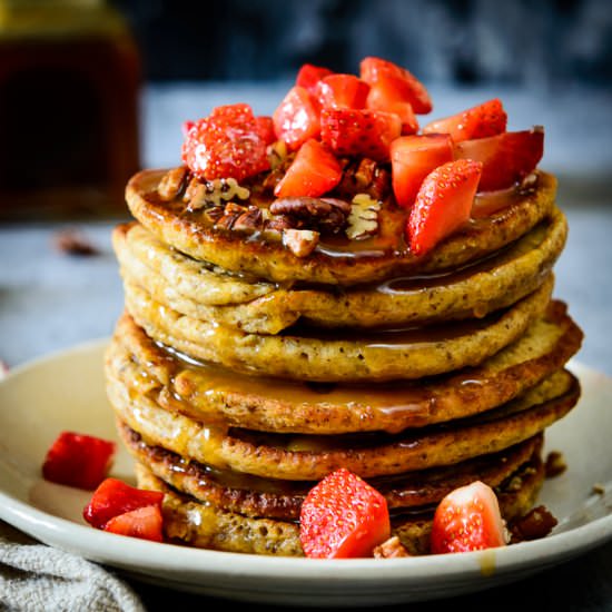 Whole Wheat Honey Pancakes