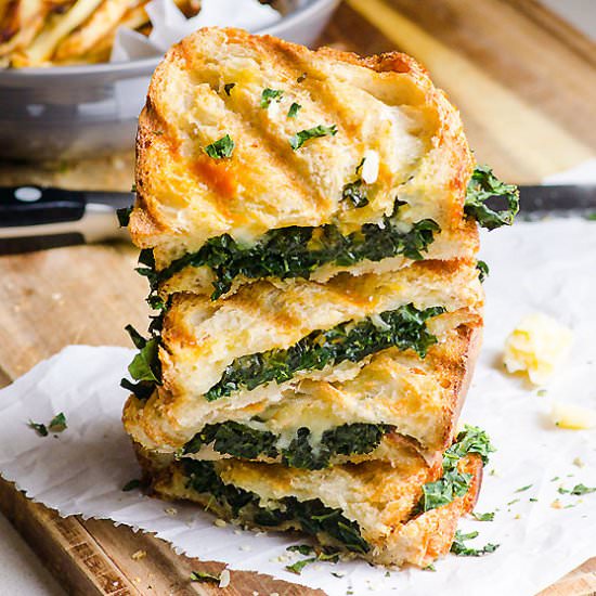 Parmesan Kale Grilled Cheese