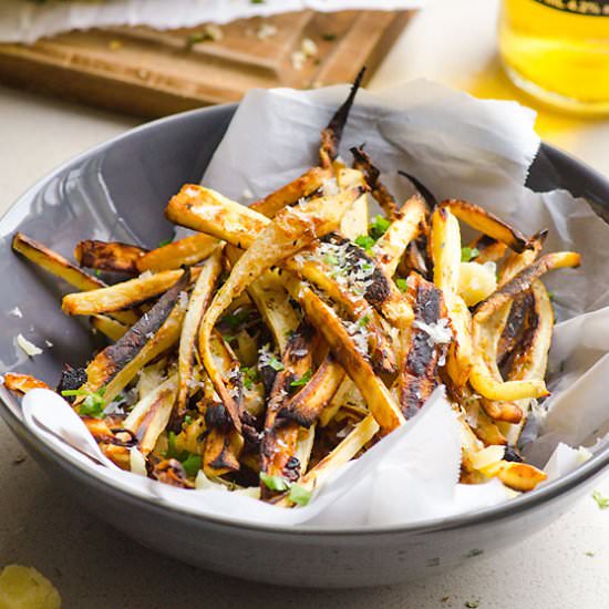 Parmesan Garlic Parsnip Fries