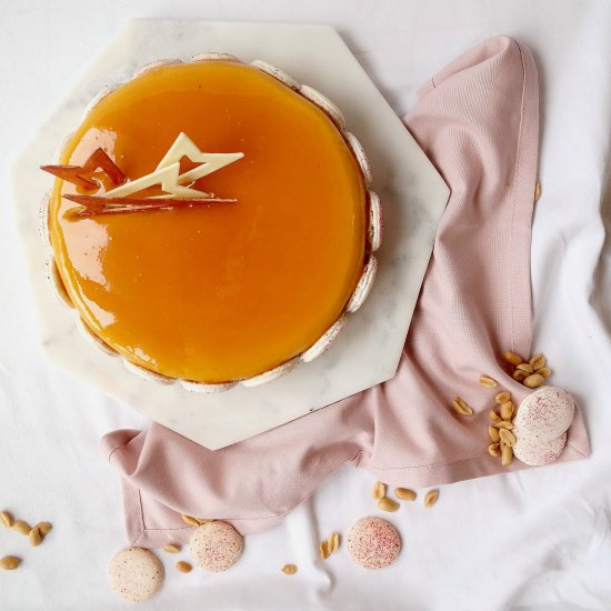 Peanut Caramel Mousse Cake