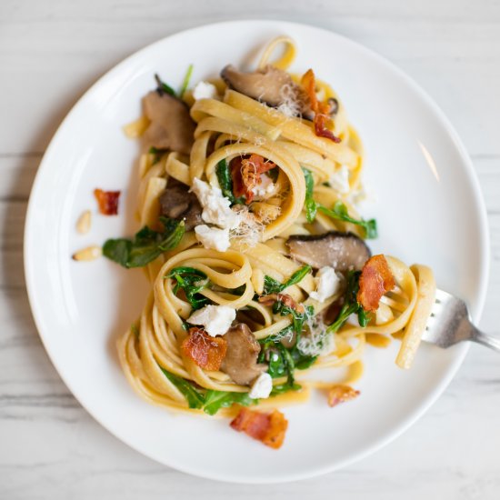 Arugula and Goat Cheese Pasta