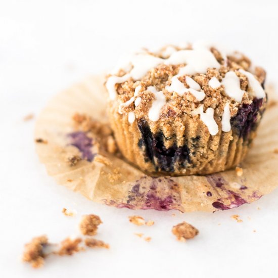 Lemon Blueberry Crumb Muffins