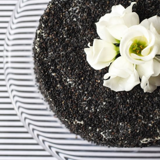 Vanilla Bean and Black Sesame Cake