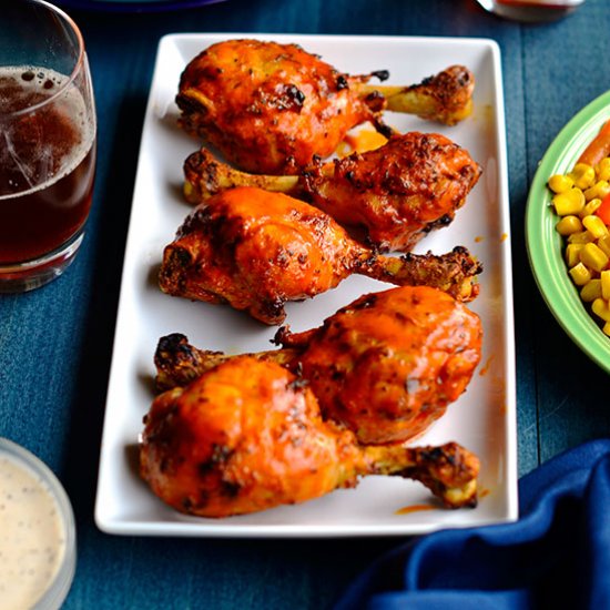 Juicy Broiled Buffalo Drumsticks