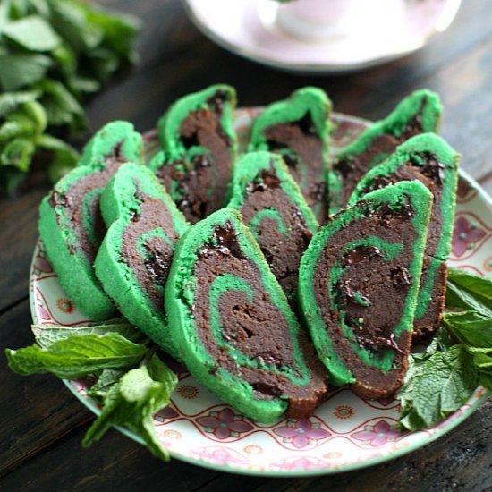 Mint Chocolate Chip Cookies