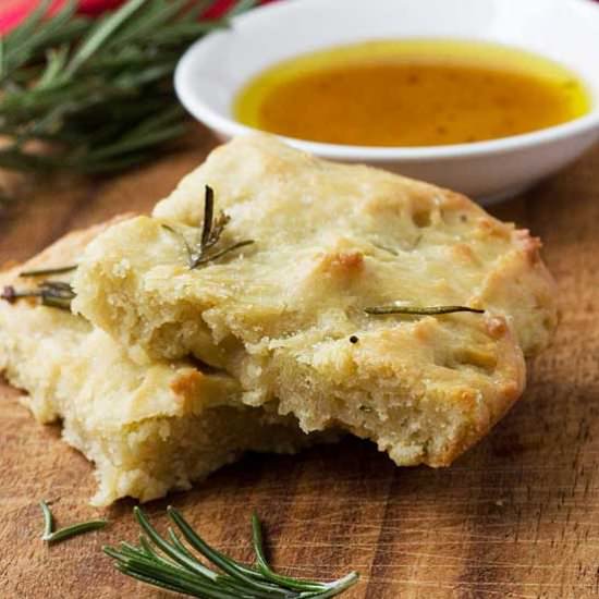 No-Knead Rosemary Focaccia Bread