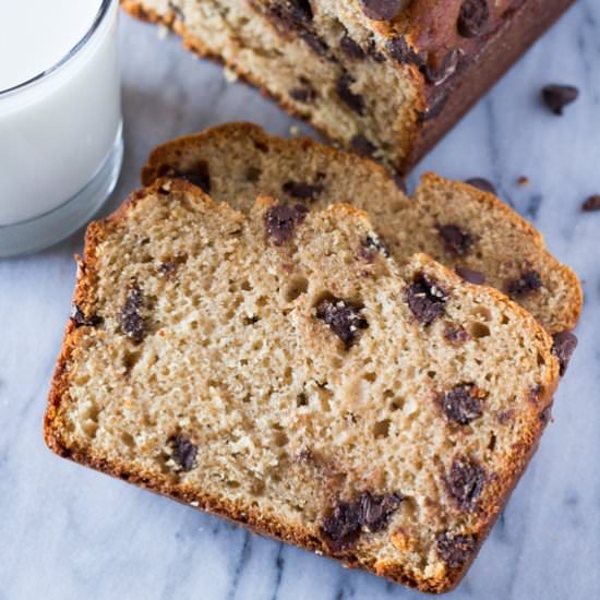 Peanut Butter Chocolate Chip Bread