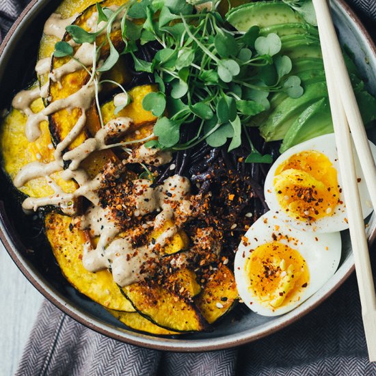 Black Rice Noodle Bowl