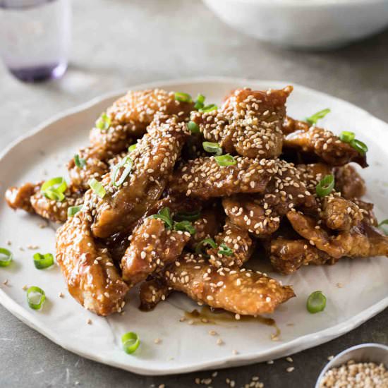 EASY CHINESE HONEY SESAME CHICKEN