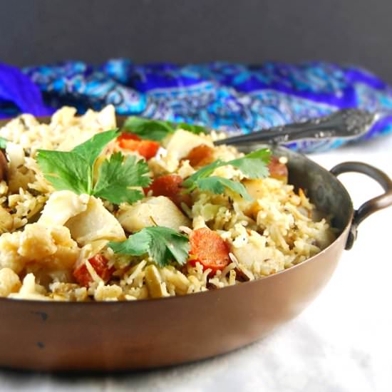 Pressure Cooker Vegetable Biryani