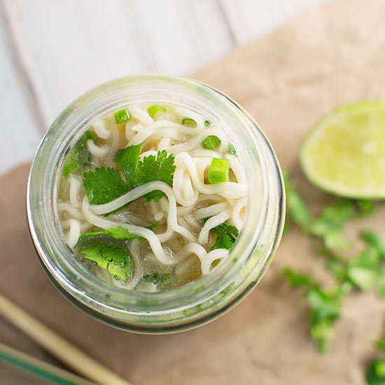 DIY Coconut Chicken Pot Noodles